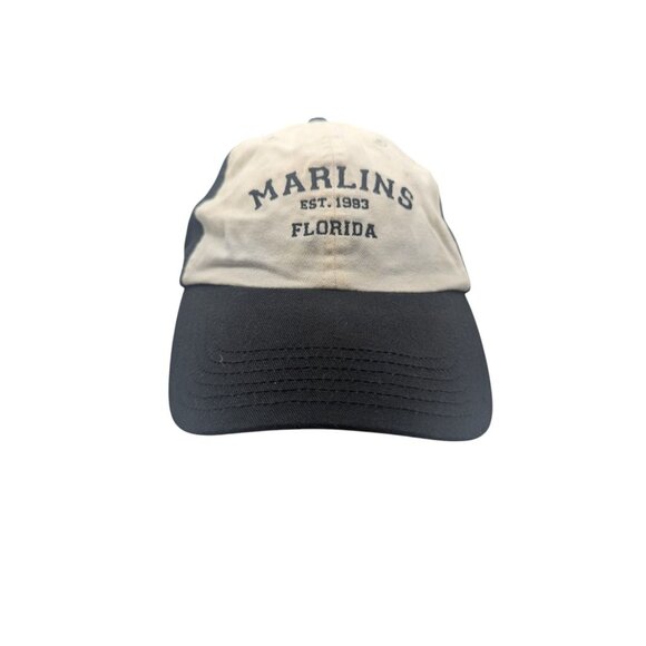 Florida Marlins Est. 1993 Genuine MLB Hat Black & Beige Adjustable Strapback - Picture 7 of 9